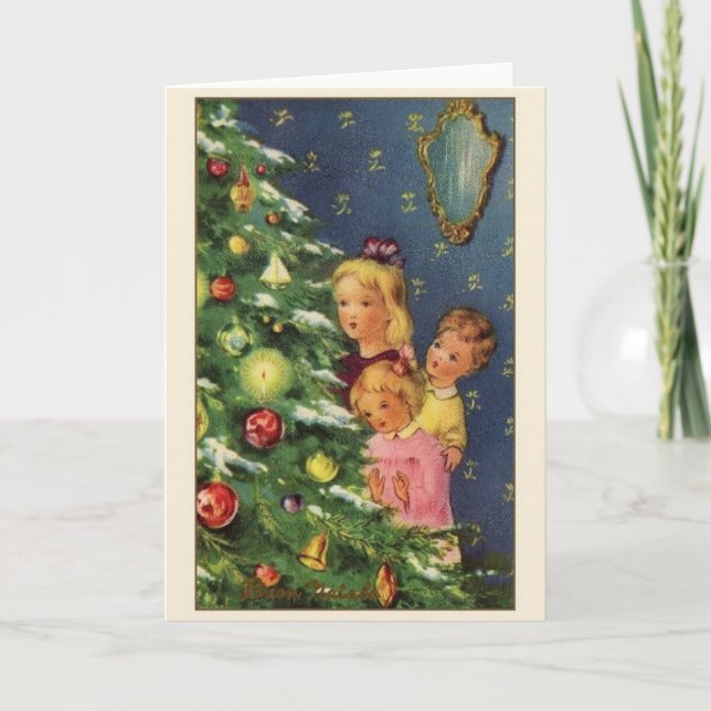 Retro Italian Christmas Greeting Card (Front)