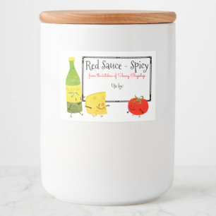 Retro Italian food tomato sauce canning label