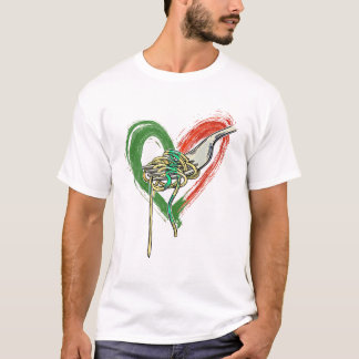 Retro Italian Heart Italy T-Shirt