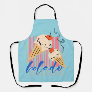 Retro Italian Ice Cream Cones Apron