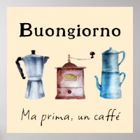 Retro Italian Moka Coffee Pot Grinder Cream
