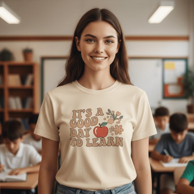 Retro It's A Good Day To Learn Teacher  | Groovy A T-Shirt (Creator Uploaded)