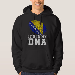 Retro It's In My Dna Bosnia And Herzegovina Flag P Hoodie