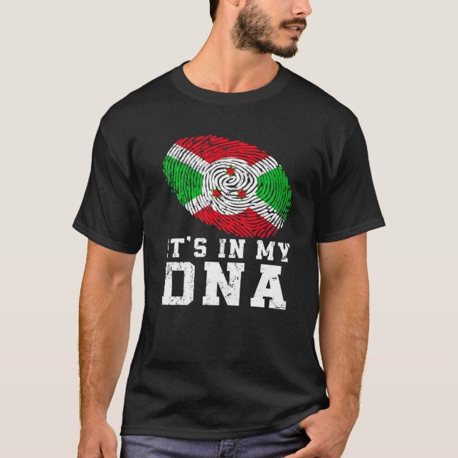 Retro It's In My Dna Burundi Flag Patriotic T-Shirt (Front)