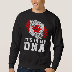 Retro It's In My Dna Canada Flag Patriotic Sweatshirt