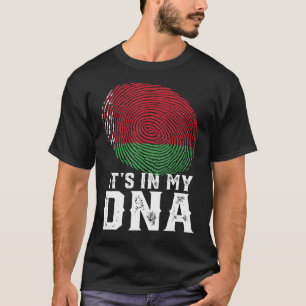 Retro It's In My Dna Fingerprint Belarus Flag T-Shirt