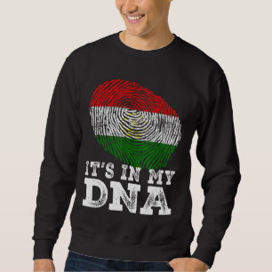Retro It's In My Dna Tajikistan Flag Fingerprint Sweatshirt