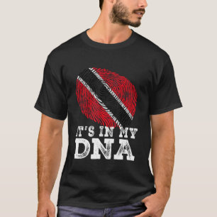 Retro It's In My Dna Trinidad And Tobago Flag Fing T-Shirt
