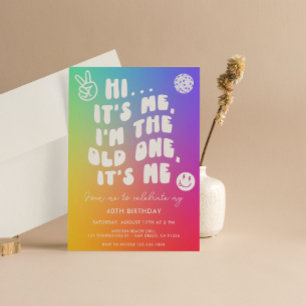 Retro It's Me I'm The Old One Any Age Birthday  Invitation