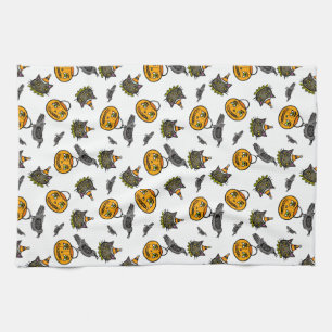 Retro Jack and Cat Tea Towel