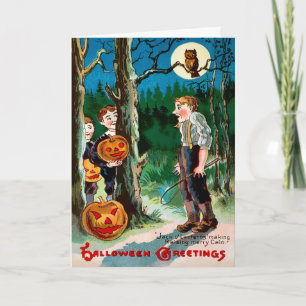 Retro Jack o' Lantern Halloween Card