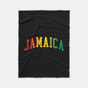 Retro Jamaica Reggae Vintage Jamaican Men Womens S Fleece Blanket