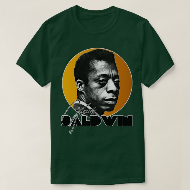 Retro James Baldwin Gold Tribute T-Shirt (Design Front)