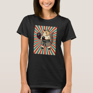 Retro Japanese Cat In Boxing Gloves Vintage Pet T-Shirt