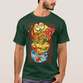 Retro Japanese Kawaii Ramen Men Kids Women Funny T-Shirt