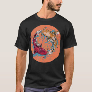 Retro Japanese Koi Fish Distressed Vintage T-Shirt