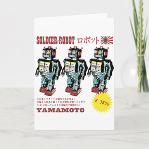 Retro Japanese Toy Robot Advertisement Card