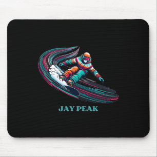 Retro Jay Peak Vermont Snowboarding Mouse Pad