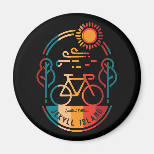Retro Jekyll Island Bike Trail Magnet