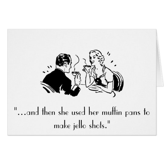 Retro Jello Shots Humour Birthday Card