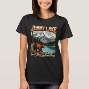 Retro jenny lake grand tetons national park hiking T-Shirt