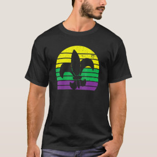 Retro Jester Hat Silhouette Mardi Gras Carnival Me T-Shirt