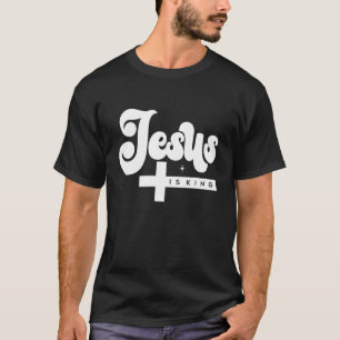 Retro Jesus is King Christian - Religious Gospel F T-Shirt