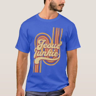 Retro Jesus Junkie Love Like Jesus 70s Hippie frie T-Shirt