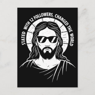 Retro jesus king christian  holiday postcard