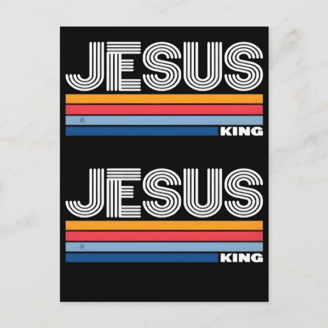 Retro jesus king christian  postcard (Front)