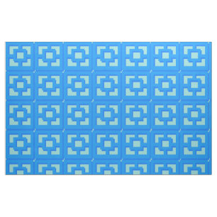 Retro Jet Set Blue Trellis Fabric