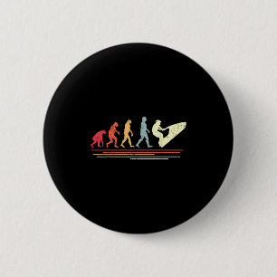 Retro Jet Skiing Humour I Vintage Watercraft Jet S 6 Cm Round Badge