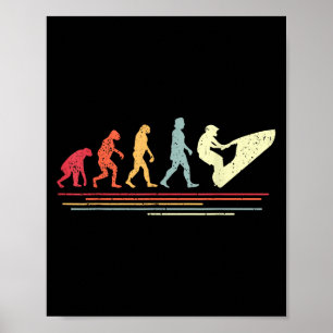Retro Jet Skiing Humour I Vintage Watercraft Jet S Poster