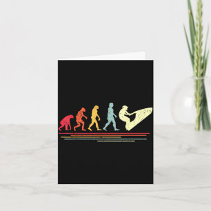 Retro jet skiing humour vintage watercraft jet card