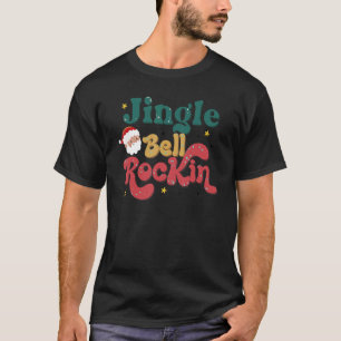 Retro Jingle Bell Rockin Santa Claus Merry Christm T-Shirt