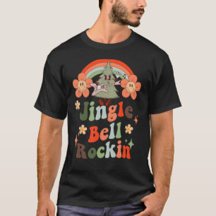 Retro Jingle Bell Rockin Xmas Christmas Groovy Rai T-Shirt