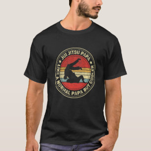 Retro Jiu Jitsu Papa Like A Normal Papa But Cooler T-Shirt