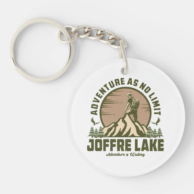 Retro Joffre Lake Hike Key Ring (Front)