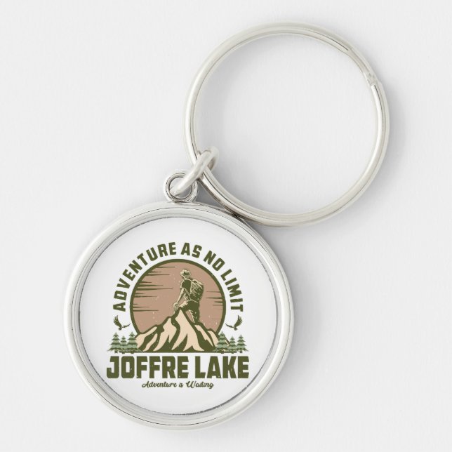 Retro Joffre Lake Hike Key Ring (Front)