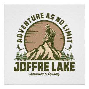 Retro Joffre Lake Hike Poster