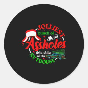 Retro Jolliest Bunch Of Holes This Side Of The Nut Classic Round Sticker