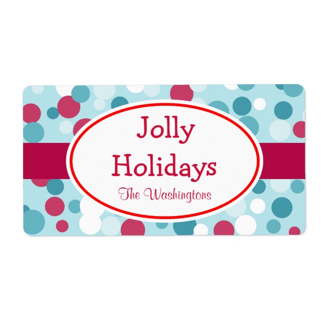 Retro Jolly Holidays Labels (Front)
