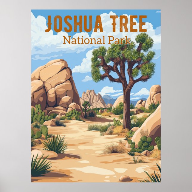 Retro Joshua Tree National Park Poster (Front)