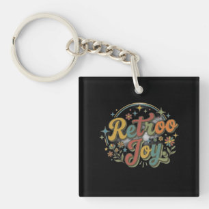 Retro Joy – Vintage-Inspired Graphic T-Shirt Key Ring