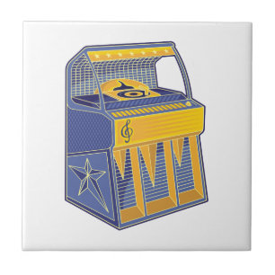 Retro Jukebox Ceramic Tile
