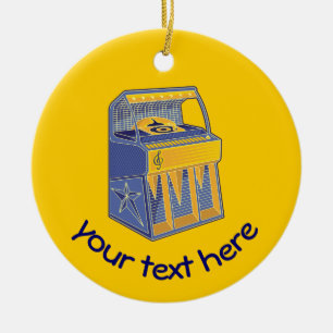 Retro Jukebox Ceramic Tree Decoration