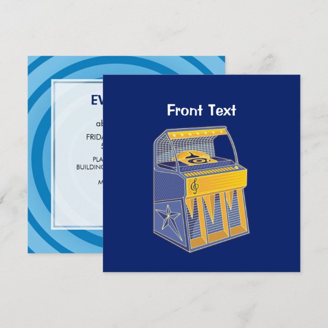 Retro Jukebox Invitation (Front/Back)