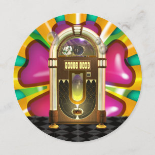 Retro Jukebox Party Invitations
