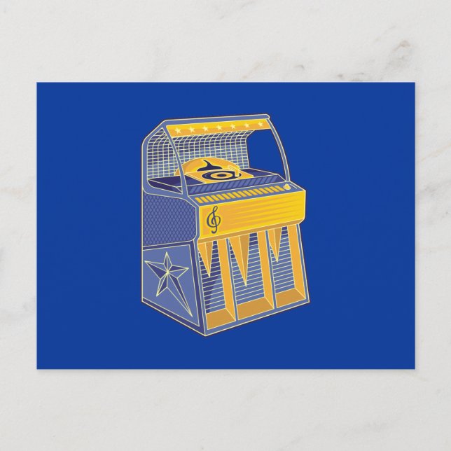 Retro Jukebox Postcard (Front)