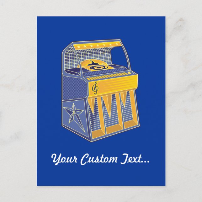 Retro Jukebox Postcard (Front)